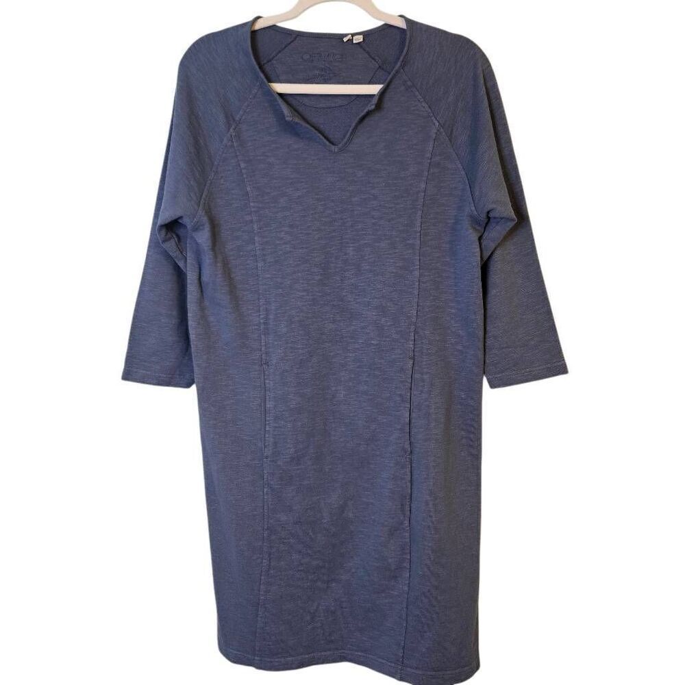 Orvis blue sweatshirt dress, cotton. Size S.